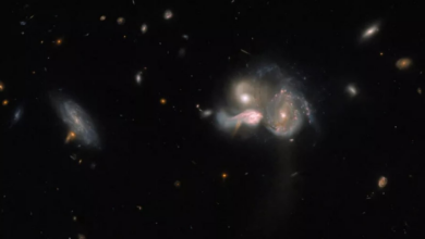 OH!  NASA's Hubble Space Telescope detects a rare three-galaxy collision