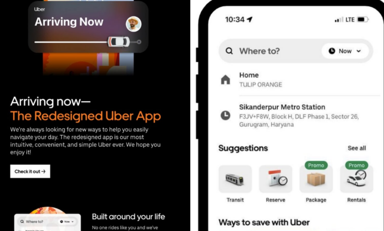 Uber launches app redesign for iPhone users;  brings a new, personalized home screen