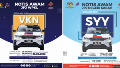 JPJ eBid: VKN and SYY number plates are tendered