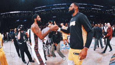LeBron James on whether Kyrie Irving can help the Lakers: 'Duh'