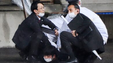 Japan's Prime Minister was not injured after an explosion during an election campaign event