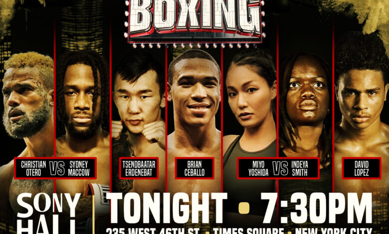Boxing Insider presents Broadway Boxing on DAZN starring Brian Ceballo Thur Night