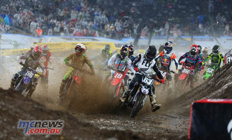 Blow by blow recap from lightning delayed AMA SX in NJ