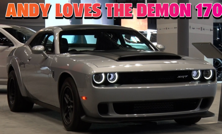 Watch Andy lose his mind over Dodge Challenger Demon 170