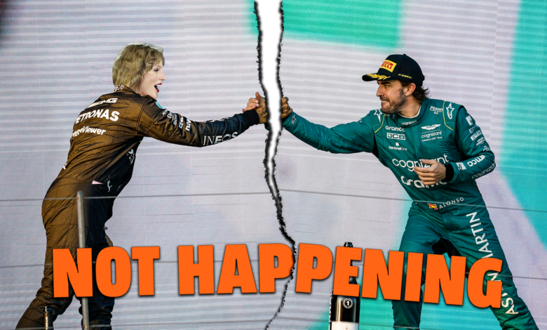 No, Fernando Alonso and Taylor Swift are almost certainly not dating
