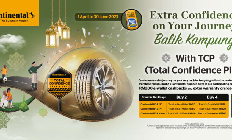 Continental Tire Malaysia unveils Total Confidence Plan - one year traffic accident warranty;  exchange 1 for 1