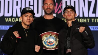 Press conference between Jesse 'Bam' Rodriguez and Cristian Gonzalez