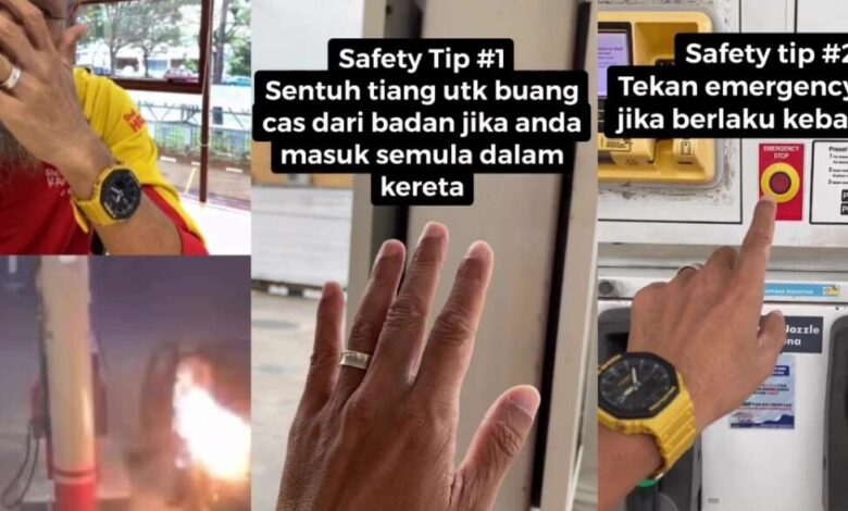 Pak Cik Shell reminds drivers to discharge static electricity before handling fuel injectors to avoid fire