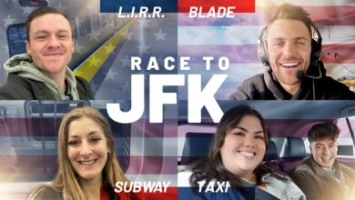 What is the fastest way to get to JFK airport?  Watch us race to JFK by train, subway, taxi and Blade helicopter