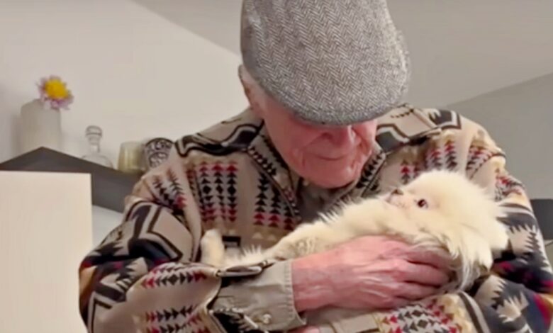 He claims the dog saved him from becoming a cranky old man
