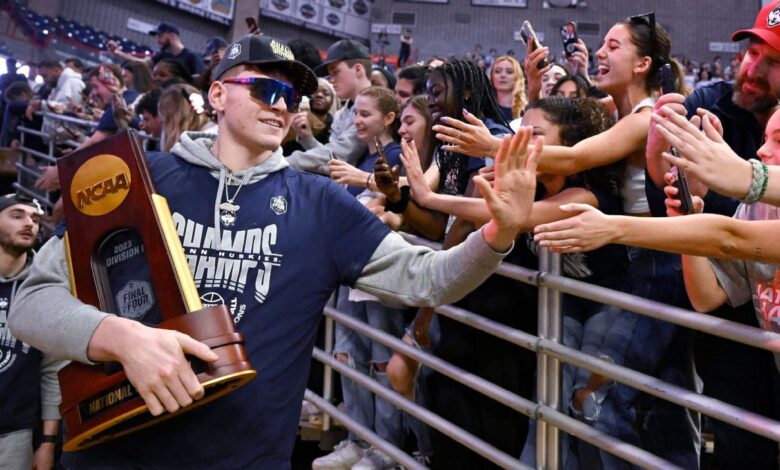 UConn returns home to celebrate, wreaking havoc on campus
