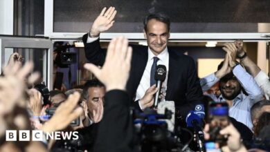 Greek election: Center-right Mitsotakis hails big win but wants majority