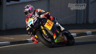 Padgett Honda's Davey Todd performs the NW200 Supersport double