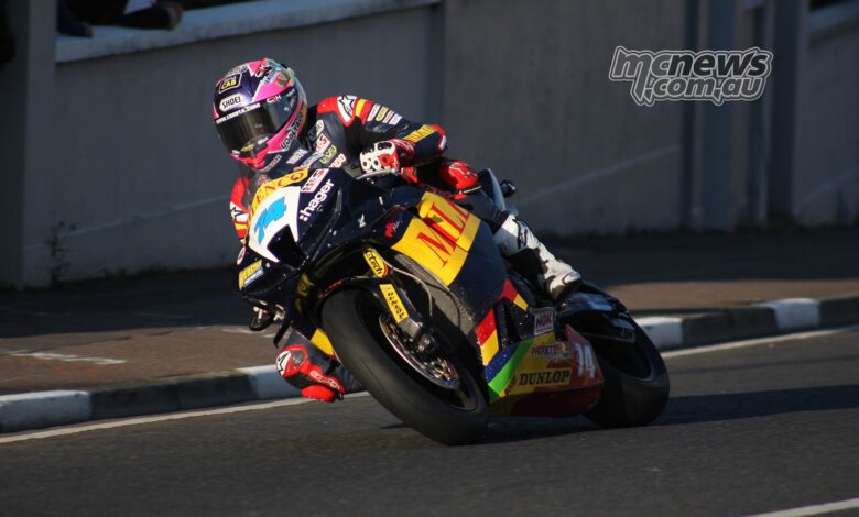 Padgett Honda's Davey Todd performs the NW200 Supersport double