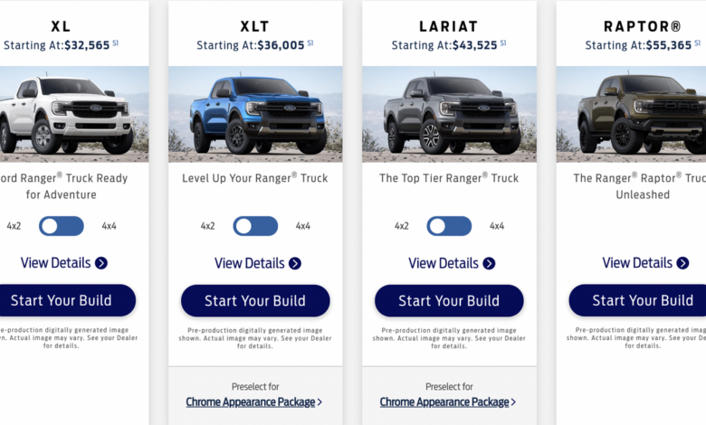How will you configure your perfect 2024 Ford Ranger?