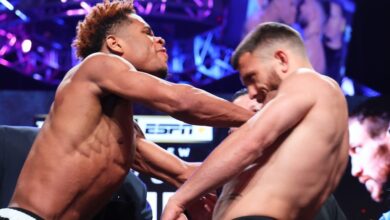 Devin Haney, Vasiliy Lomachenko put on weight, the champion pushed down the opponent