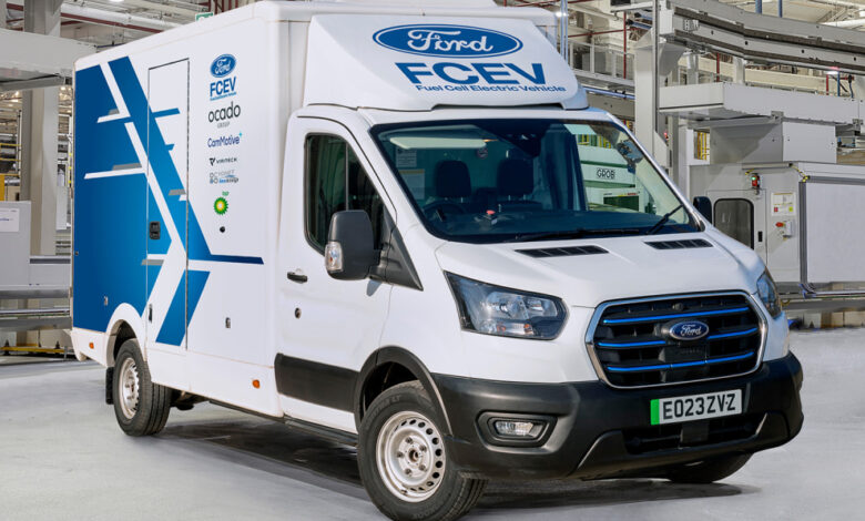 Ford begins testing fuel cell-powered E-Transit in the UK