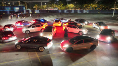 Tesla Light Show feature showcased on Star Wars Day in Malaysia - Model Y, Model 3 EV in the making