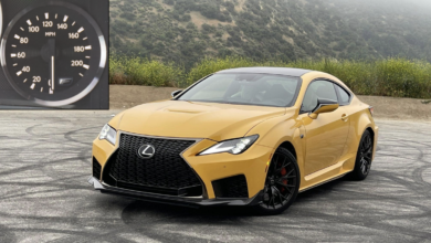 The Lexus RC F speedometer is weirdly small and really meaningless