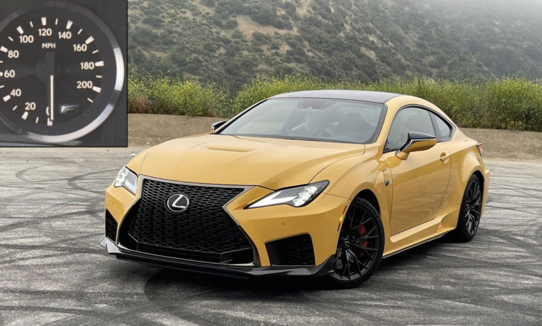 The Lexus RC F speedometer is weirdly small and really meaningless