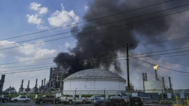 Texas petrochemical plant fire leaves 5 workers hospitalized : NPR