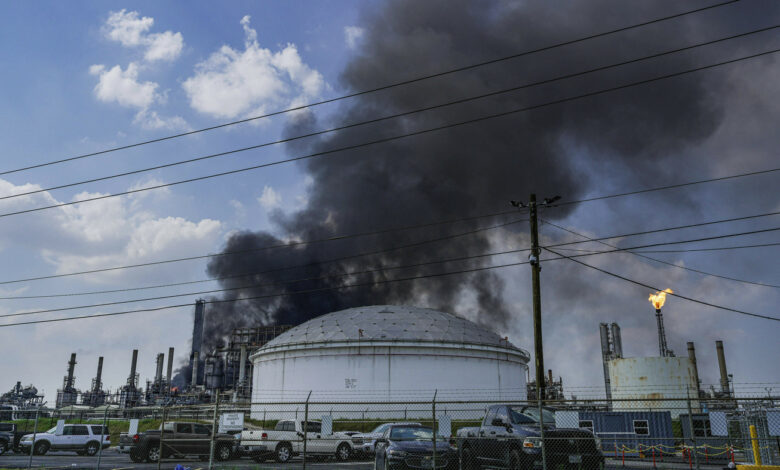 Texas petrochemical plant fire leaves 5 workers hospitalized : NPR