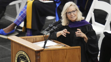 Cheney tells Colorado grads to stand firm in truth, warns democracy is in jeopardy: NPR