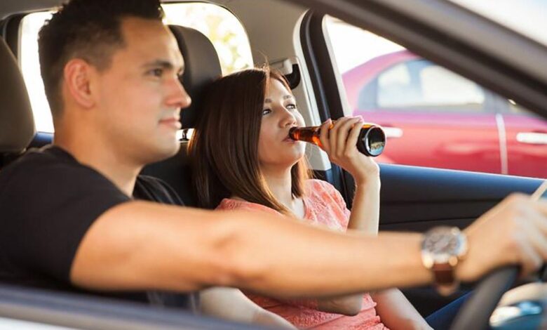 Is it legal for passengers to drink alcohol in a car?