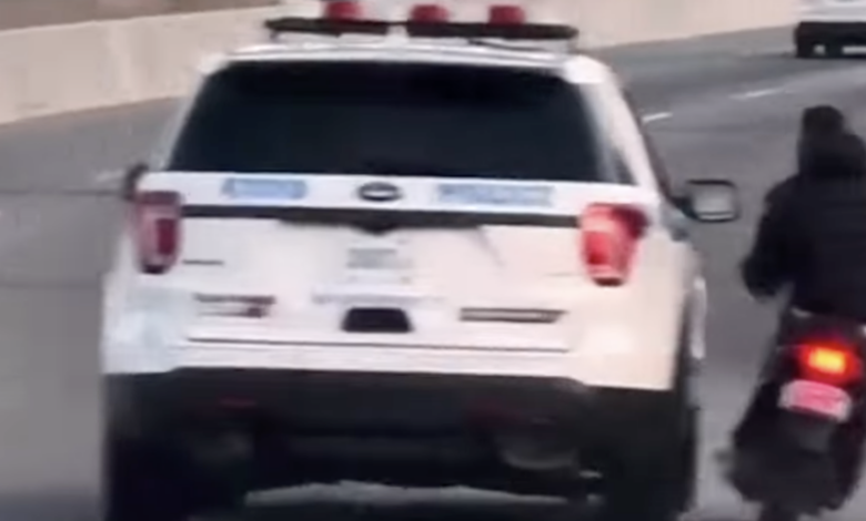 TikTok video shows NYPD SUV catering to motorcyclists