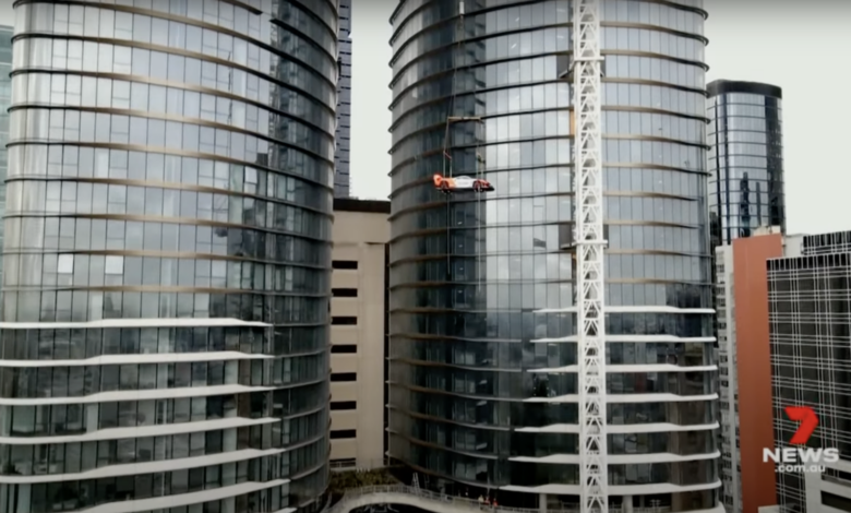 McLaren Senna GTR to new house on 57th floor of a luxury penthouse