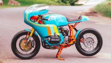 Dreamy: The BMW R80 won the 'Best Paint' award at the Handbuilt Show
