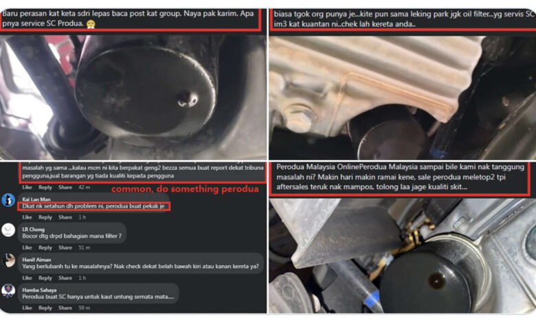 Perodua leaky oil filter problem