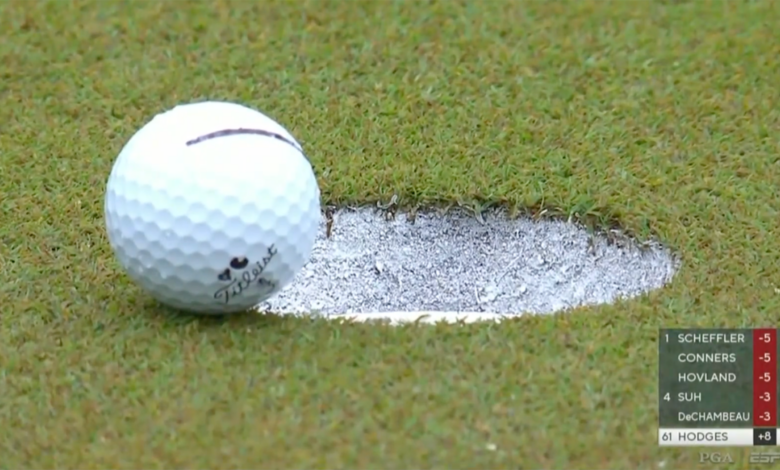 WATCH: Why a putt dropped after 34 seconds at the 2023 PGA Championship ultimately resulted in a penalty