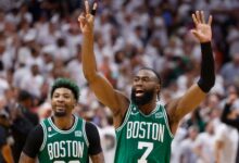 A Beller, 'The Shot', Bill Russell - Derrick White's Heroes For The Celtics Enter Boston Legend