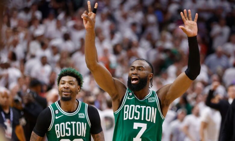 A Beller, 'The Shot', Bill Russell - Derrick White's Heroes For The Celtics Enter Boston Legend