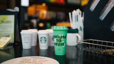 Starbucks has a climate problem with coffee cups as the explosion of cell phones, drive-thru