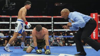 The decisive knock-out in the final round of Jaime Munguia