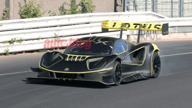 Lotus Evija X special race track appears in spy shots at Nurburgring