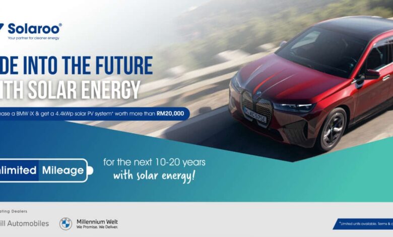 Buy a BMW iX, get solar panels for zero emissions with Solaroo, Quill Automobiles and Millennium Welt