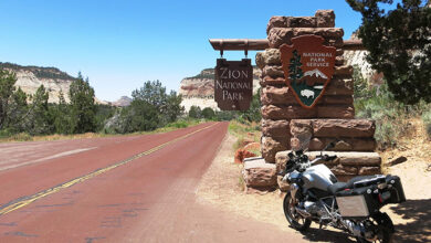 Southern Utah motorcycle ride Zion National Park