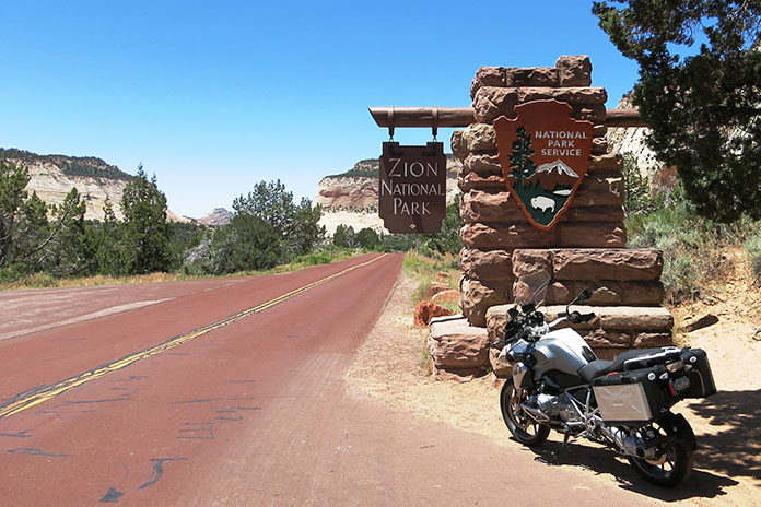 Southern Utah motorcycle ride Zion National Park