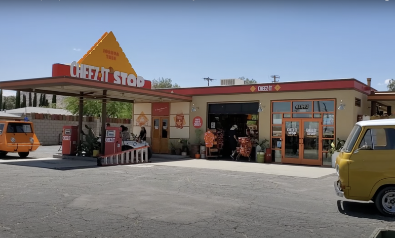 Apparently, Cheez-It opened a pit stop in Palm Springs, CA