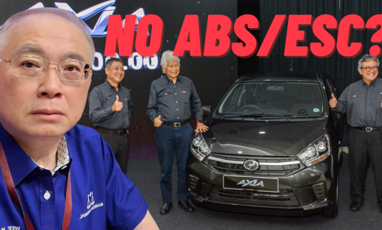Perodua should add electronic stability control (ESC) and ABS to 'rahmah spec' Axia E - Dr Wee Ka Siong