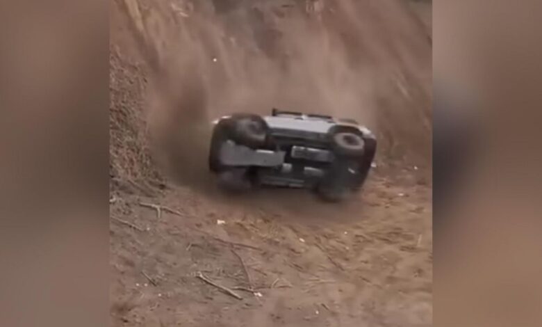 GWM Tank 300 doesn't seem to hurt after a dramatic somersault