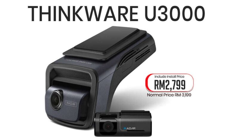 Thinkware U3000 dashcam available in Malaysia for RM2,799, powered by Sony Starvis 2 sensor
