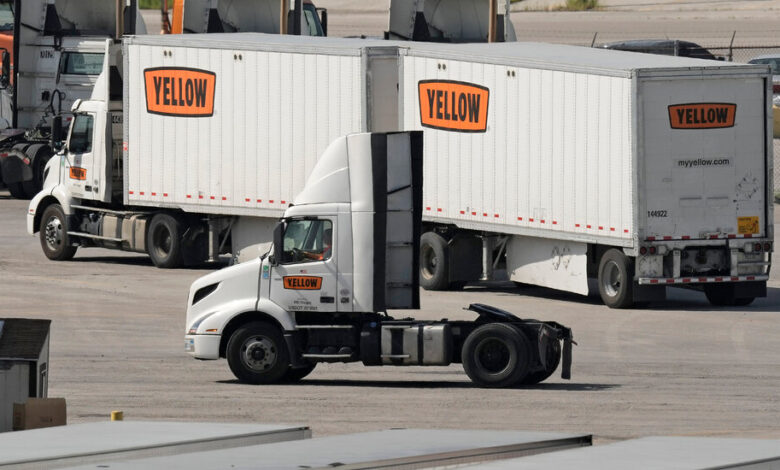 Yellow, the Freight-Trucking Company, Declares Bankruptcy