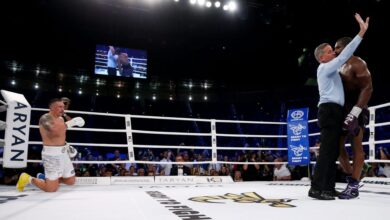 Photos: Okeksandr Usyk's ninth-round knockout of Daniel Dubois