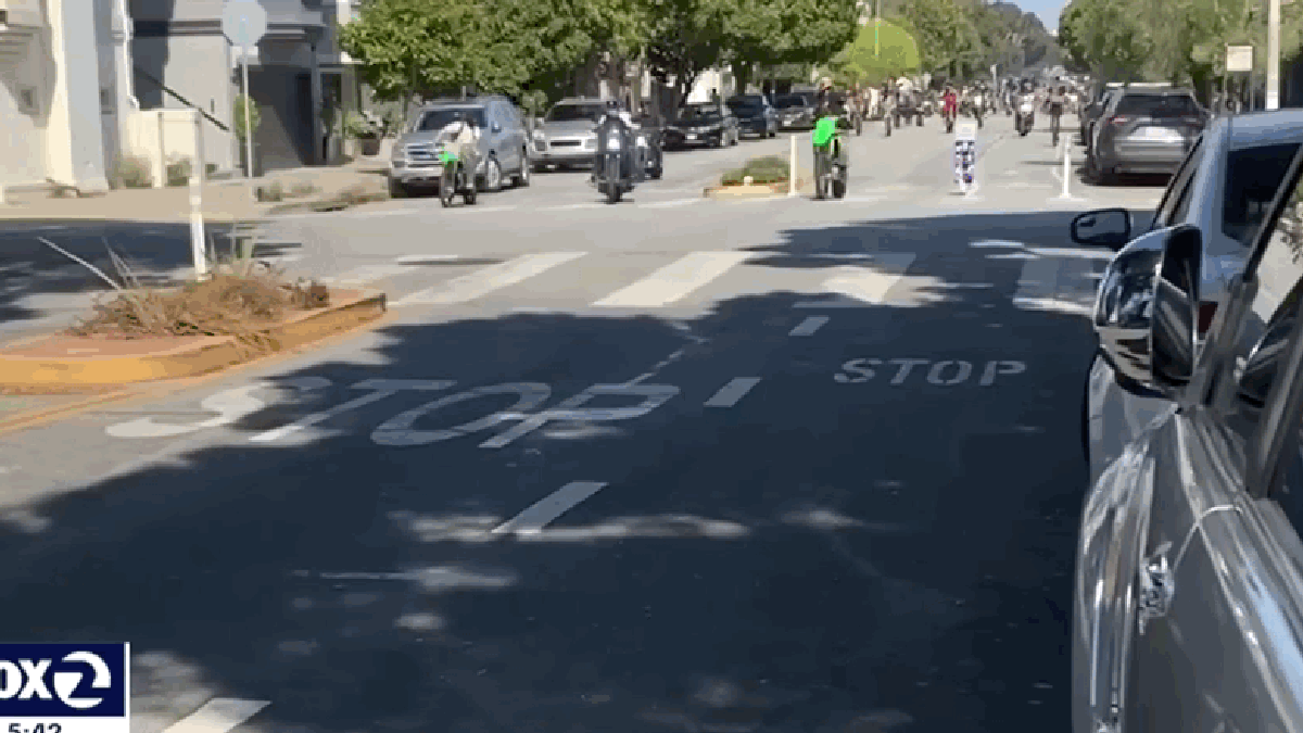 Dozens Of ATV And Dirt Bike Riders Went Joyriding Through The Streets Of San Fransisco