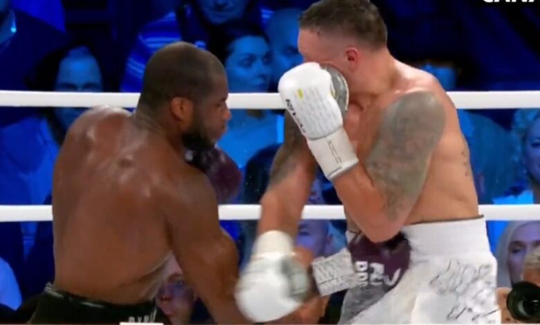 Oleksandr Usyk KOs Daniel Dubois but controversy clouds victory