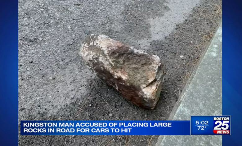 Dropping Rocks In Road So Cars Would Hit Them